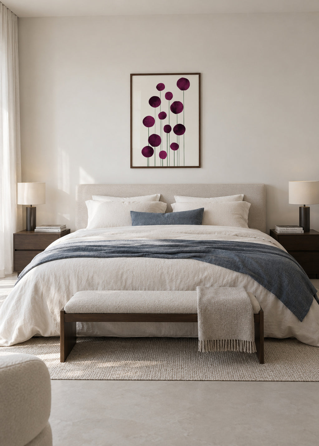 Waterflowers - No 2 - Framed poster in an interior