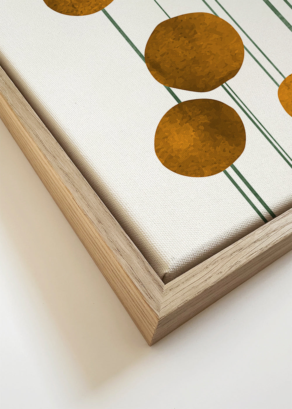 Botanische poster gouden cirkels met slanke stelen