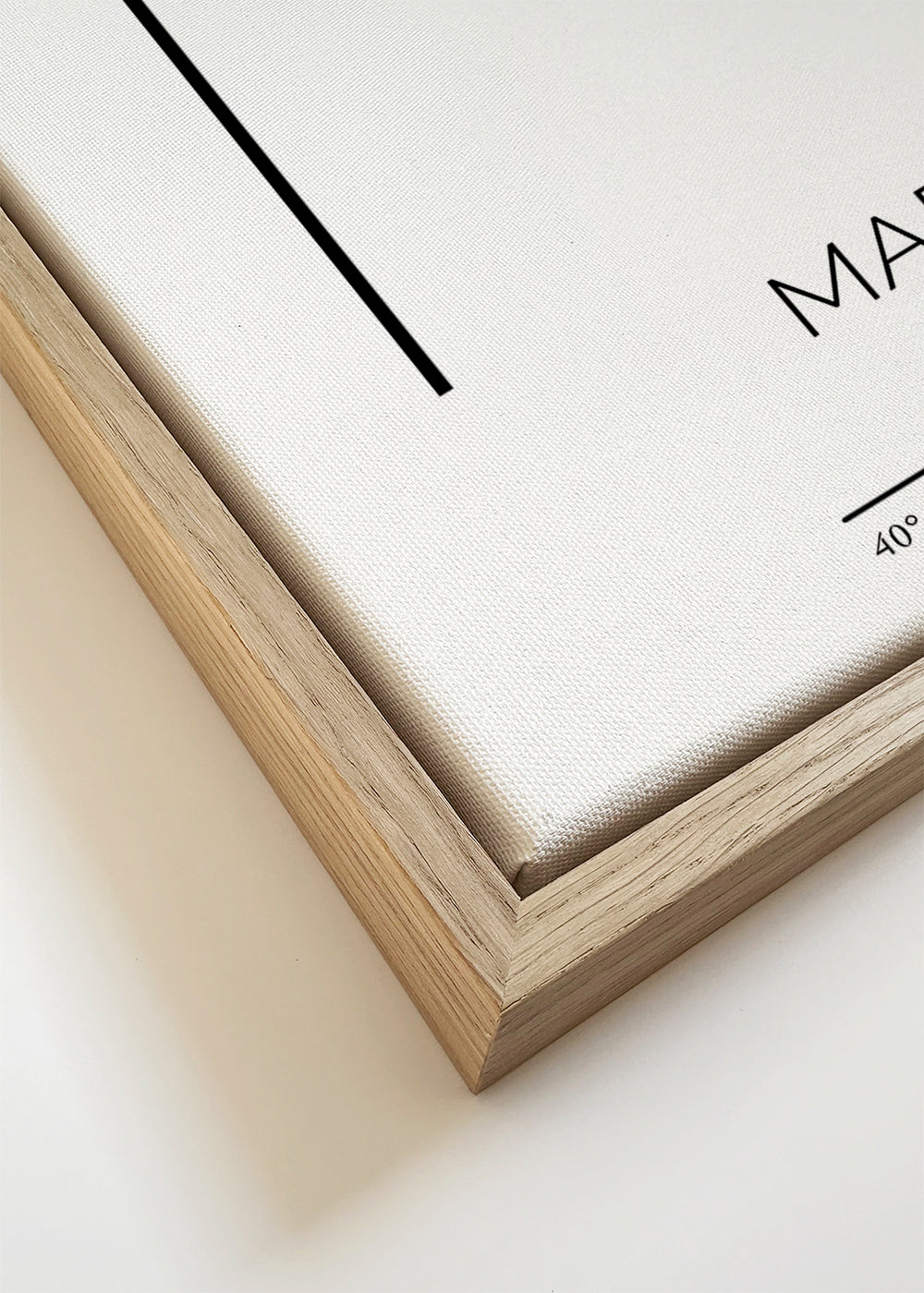 Stadsposter Madrid met minimalistische M