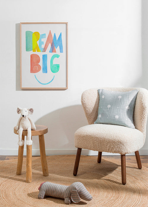 Typografische aquarel 'Dream Big' illustratie