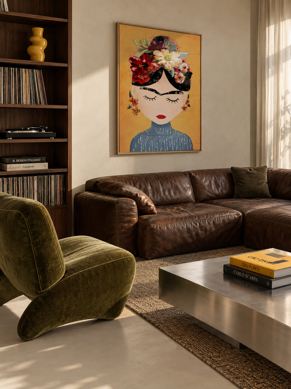 Frida - Framed canvas in an interior