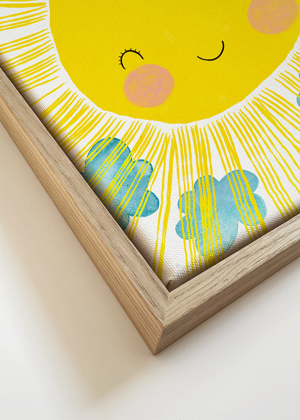 Kinderprint glimlachende zon