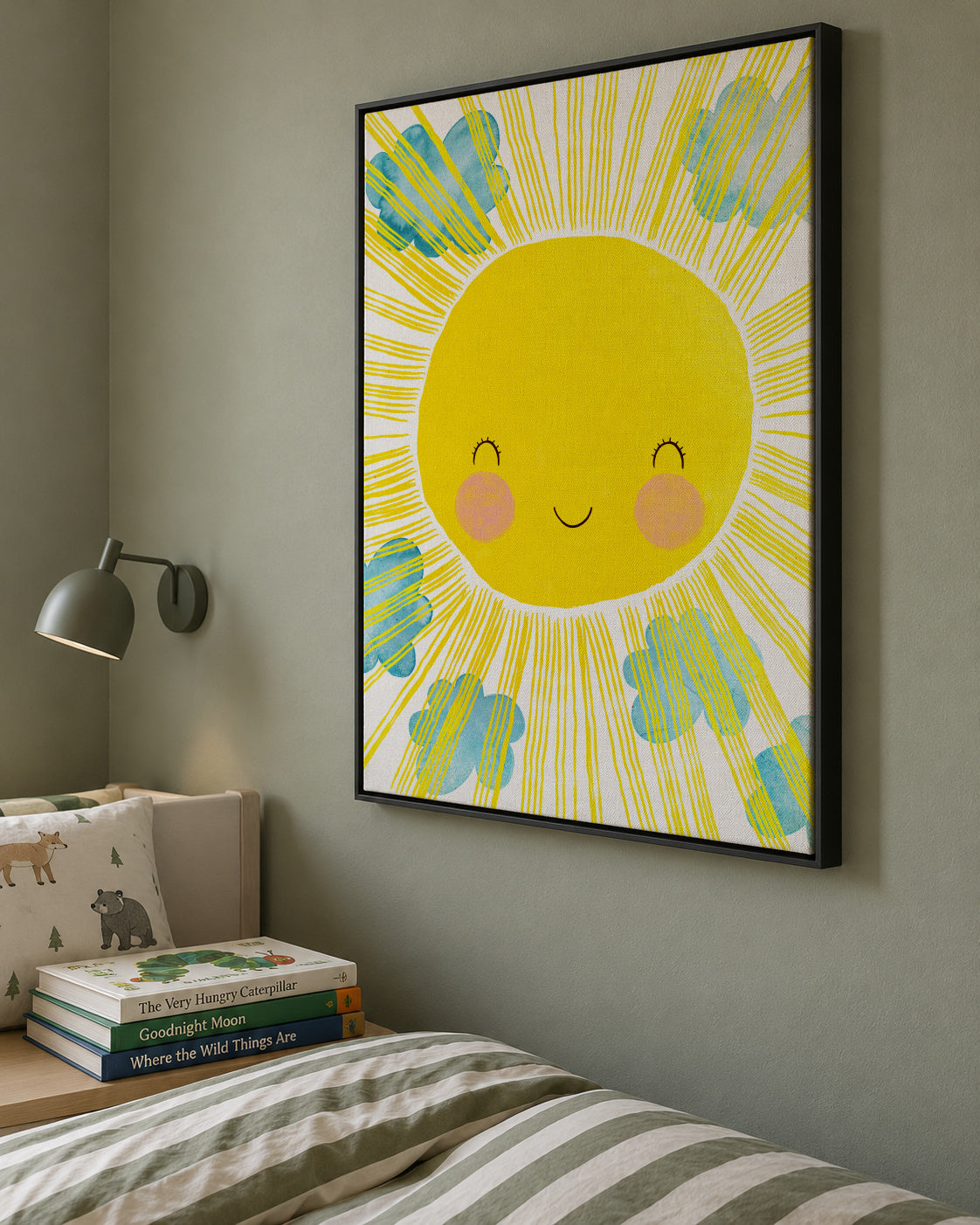 Matahari - Framed canvas in an interior