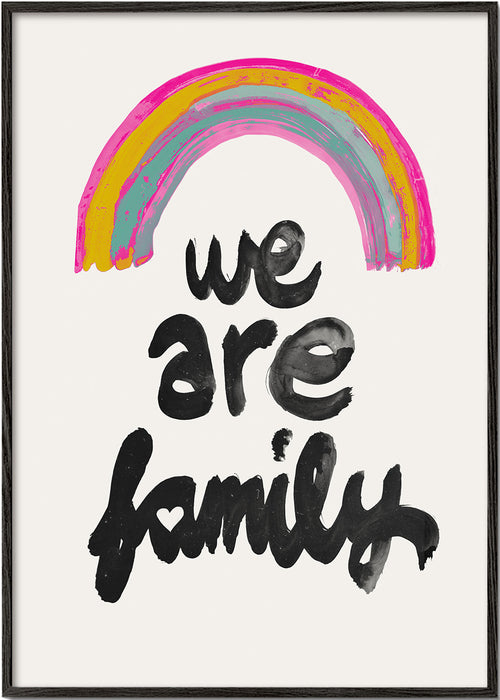 Illustratie 'We are family' geschilderde regenboog