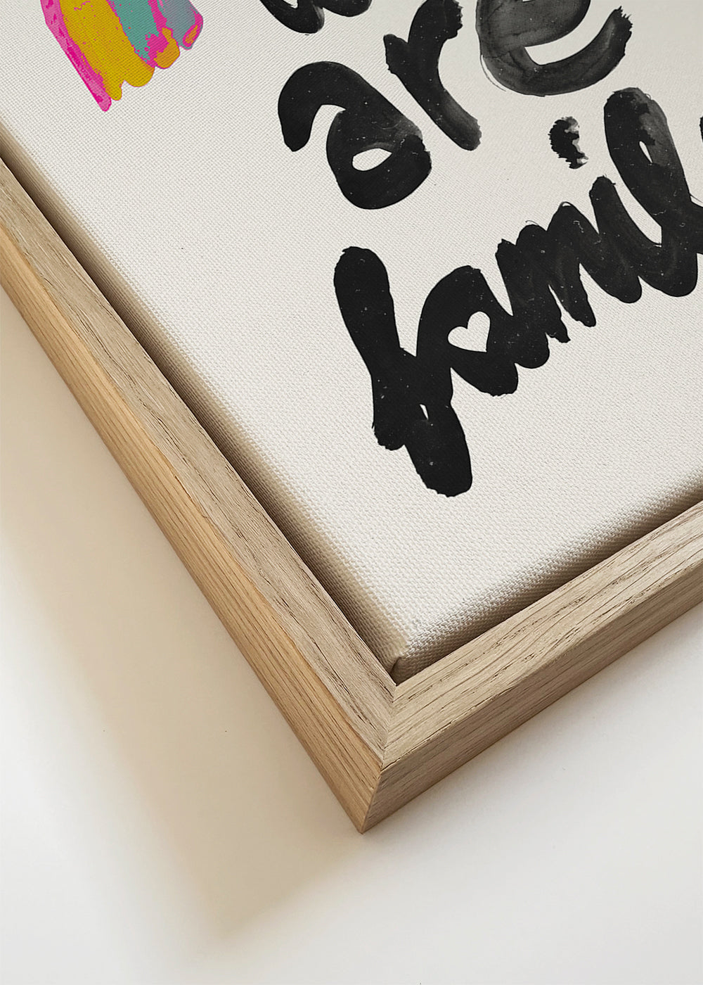 Illustratie 'We are family' geschilderde regenboog
