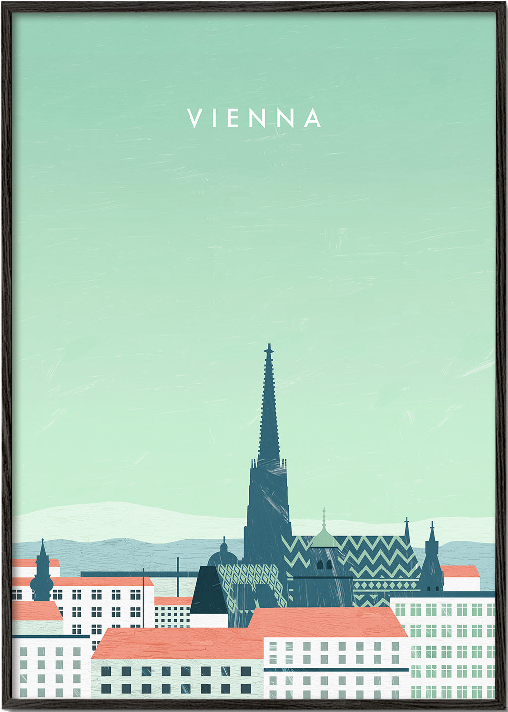 Keuken kunst Vienna gestileerde skyline