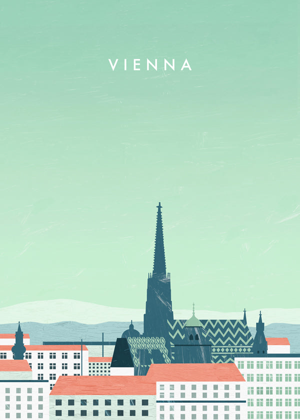 Keuken kunst Vienna gestileerde skyline
