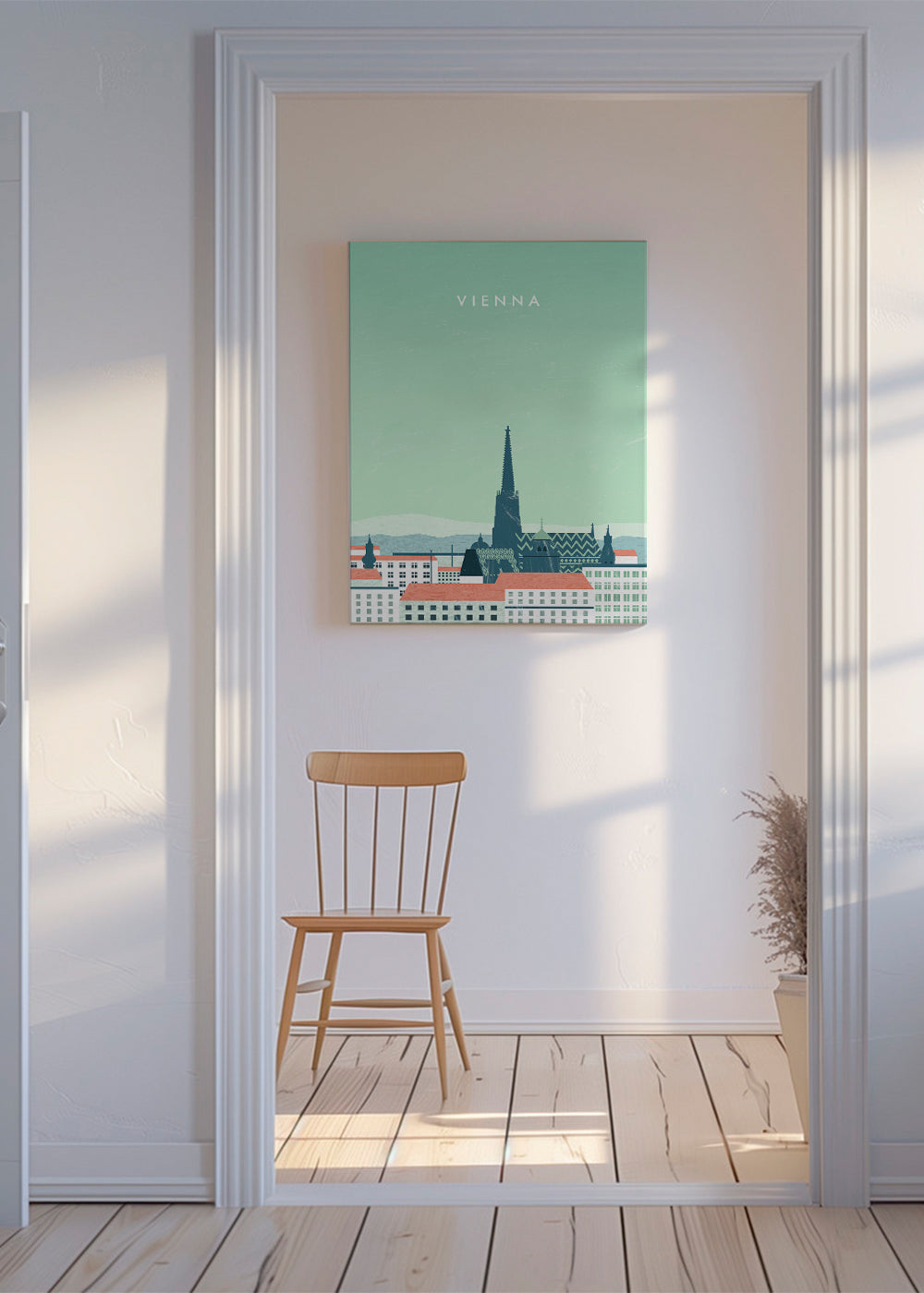 Keuken kunst Vienna gestileerde skyline