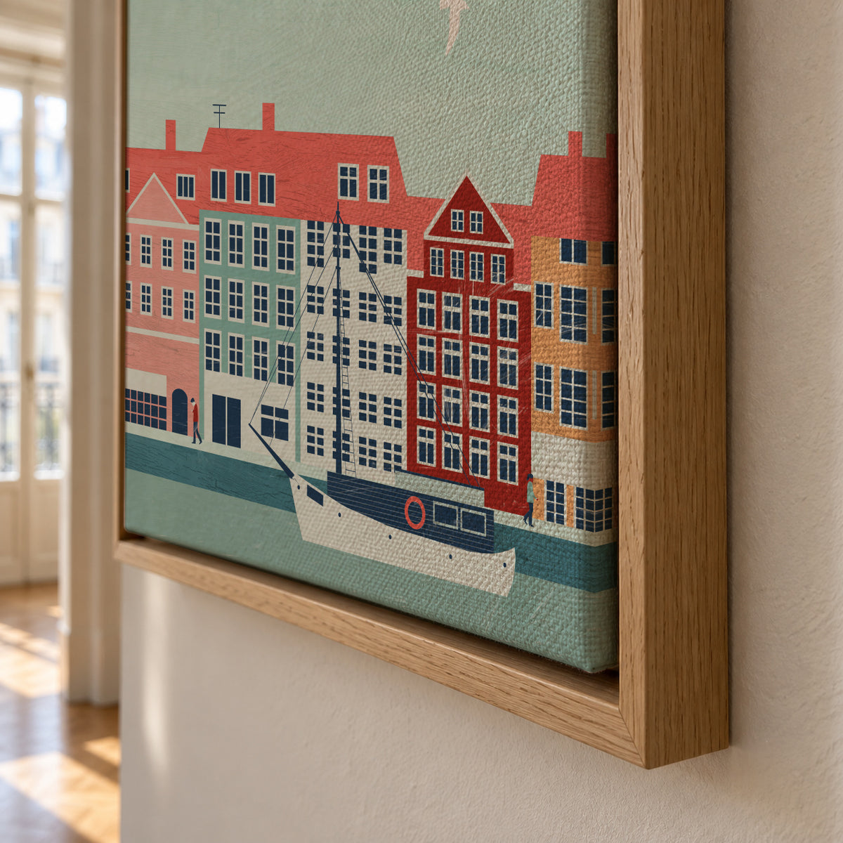 Copenhagen - Framed canvas detail