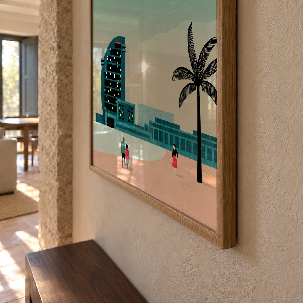 Barcelona - Framed poster detail