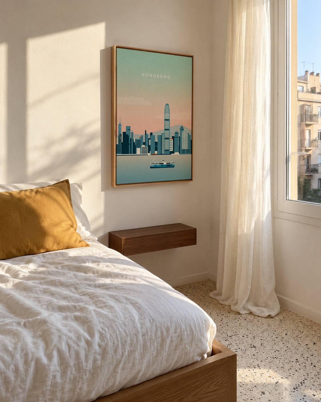 Hongkong - Framed canvas in an interior