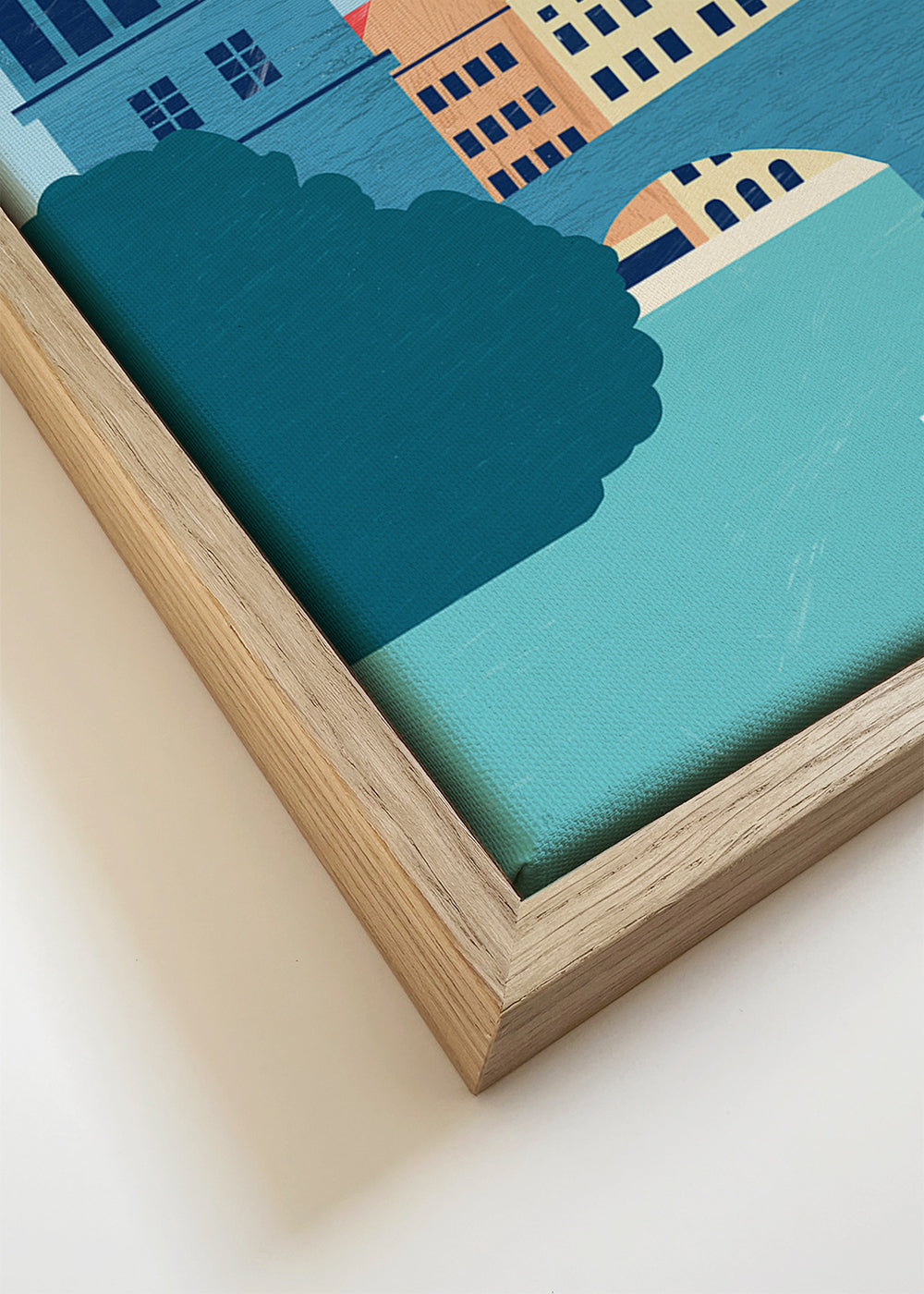 Keuken kunst Praag skyline blauw
