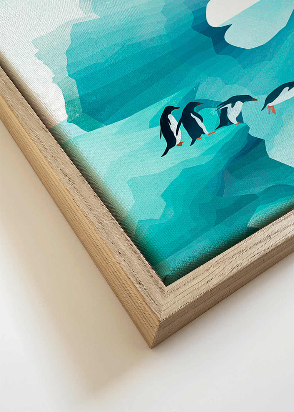 Artwork pinguïns bij ijsboog