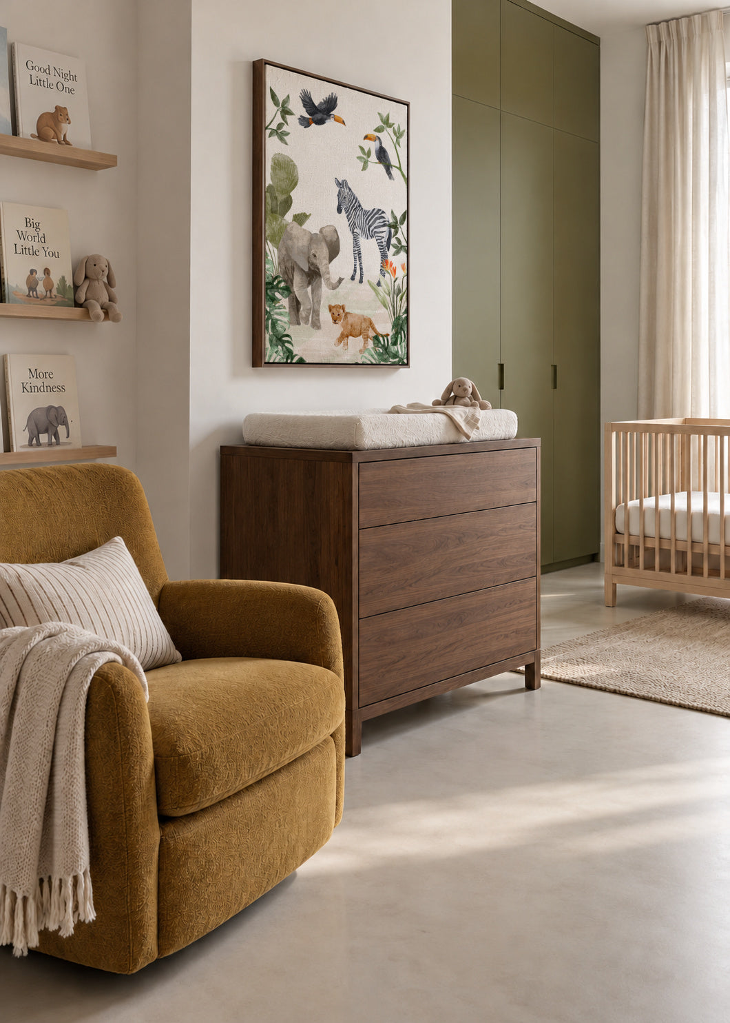Jungle Baby's - Framed canvas in an interior