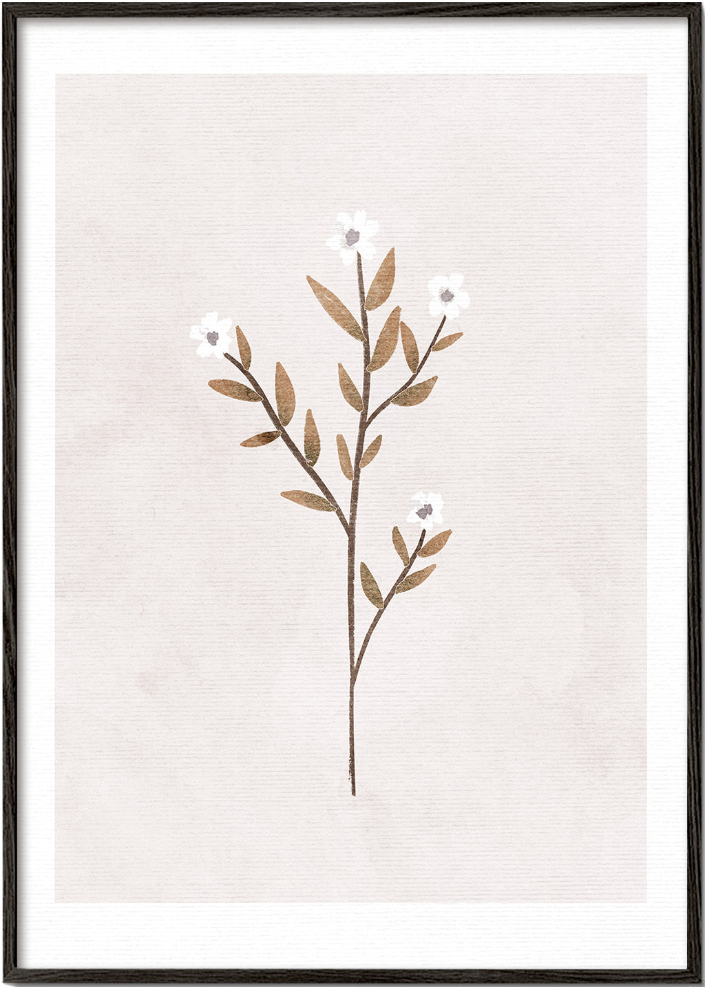 Botanische poster met fijn minimal takje