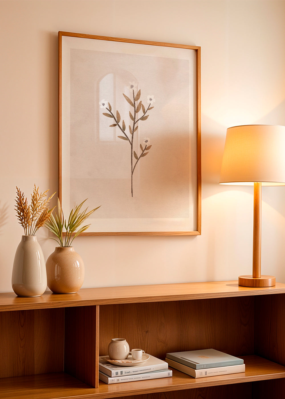 Botanische poster met fijn minimal takje