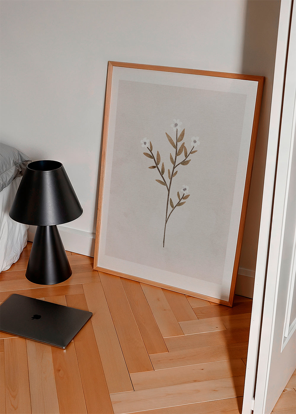 Botanische poster met fijn minimal takje