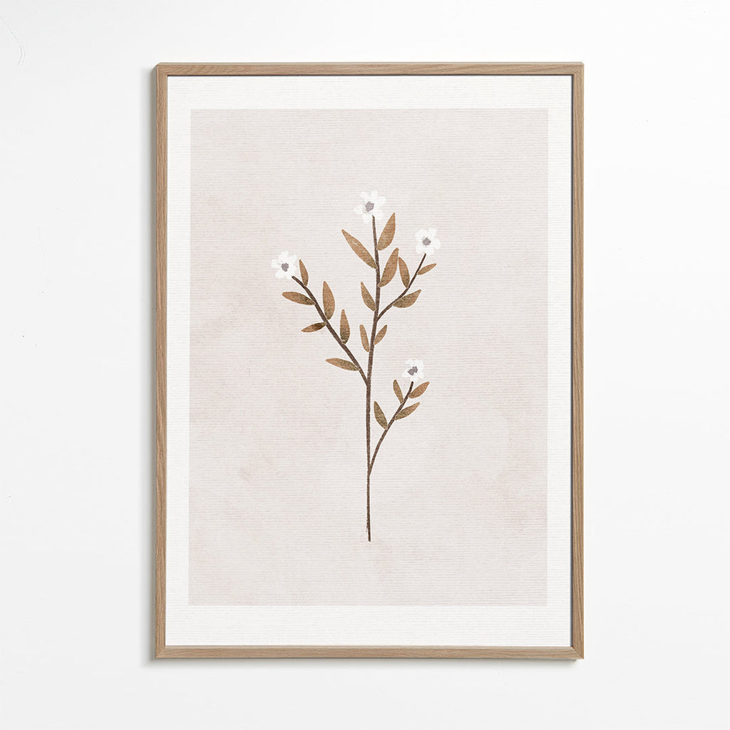 Botanische poster met fijn minimal takje