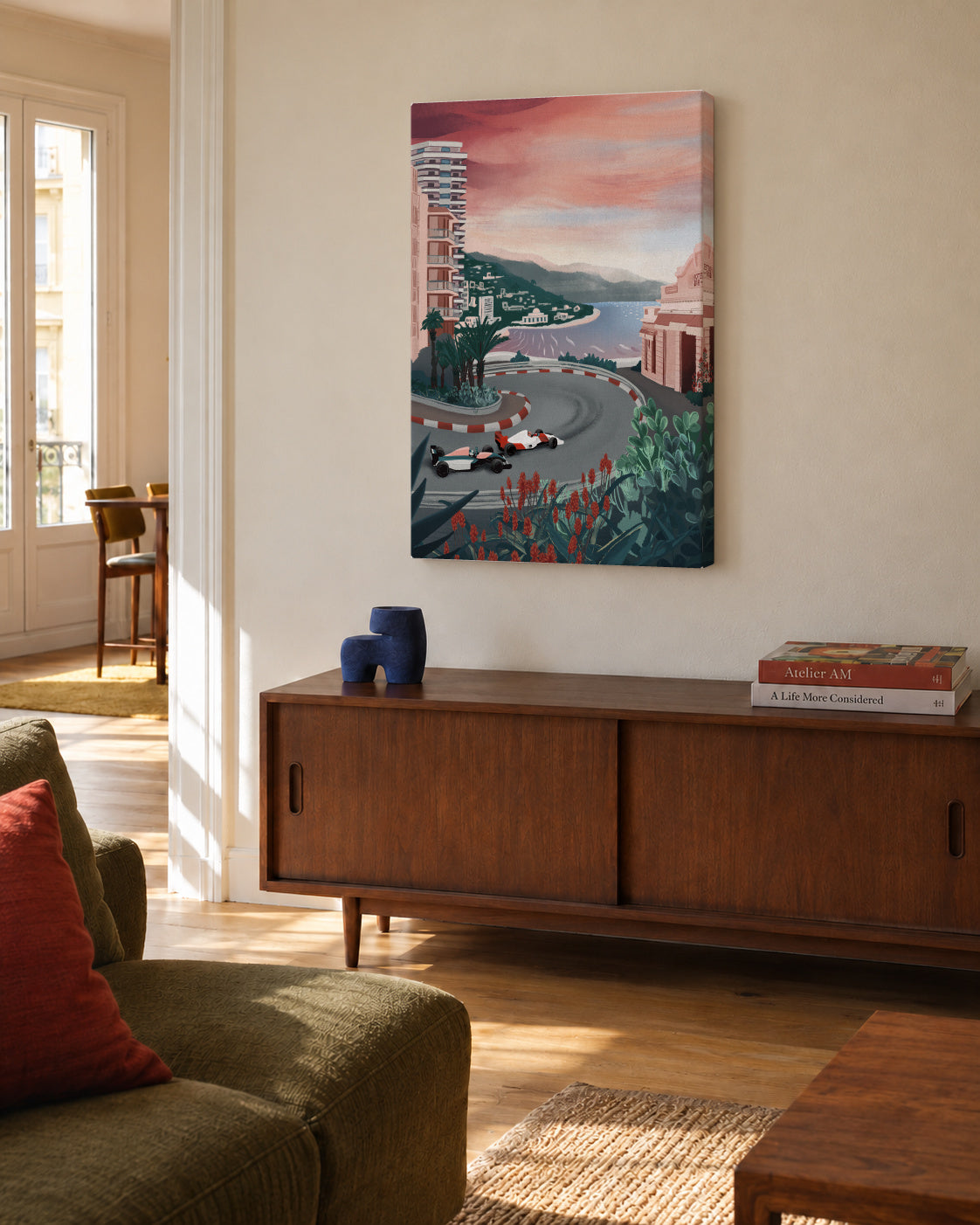 Monaco Circuit - Unframed canvas in an interior