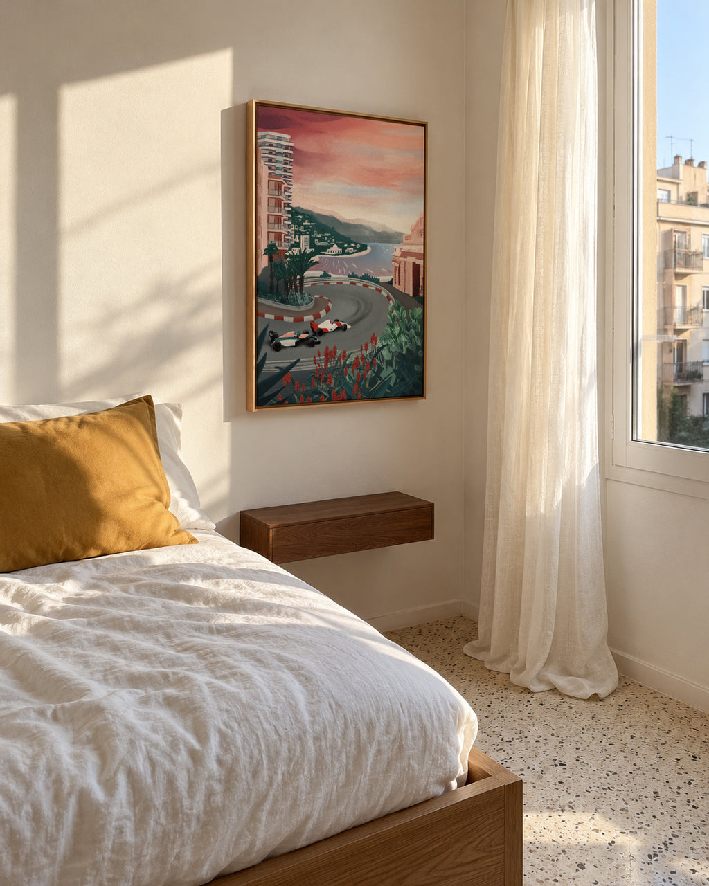 Monaco Circuit - Framed canvas in an interior