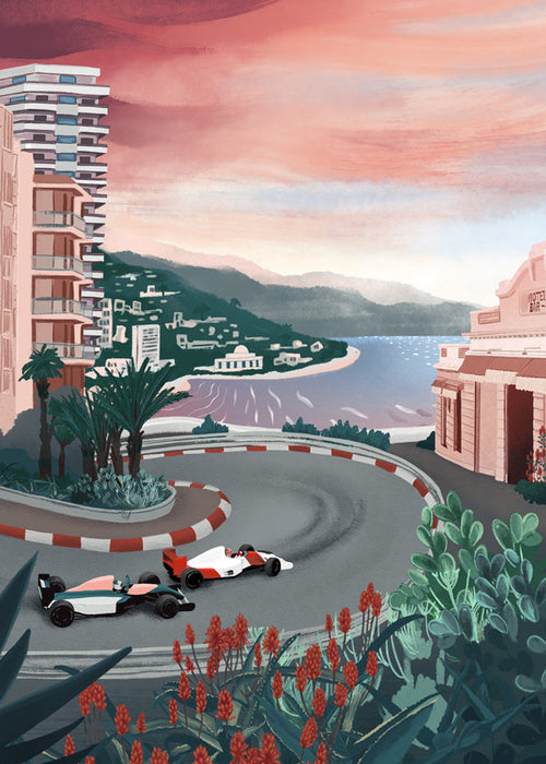 Sportkunst: kustracebocht van het Circuit van Monaco