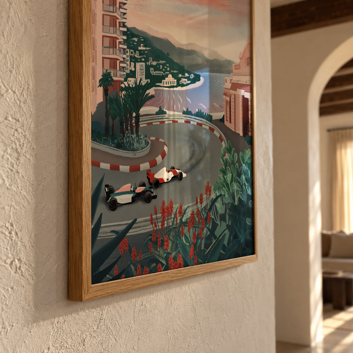 Monaco Circuit - Framed poster detail