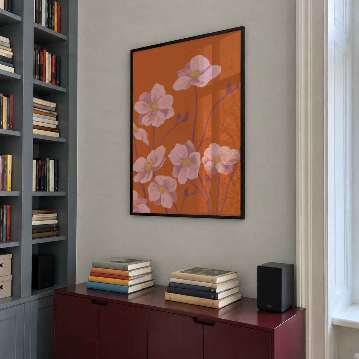 Anemone - Framed poster in an interior