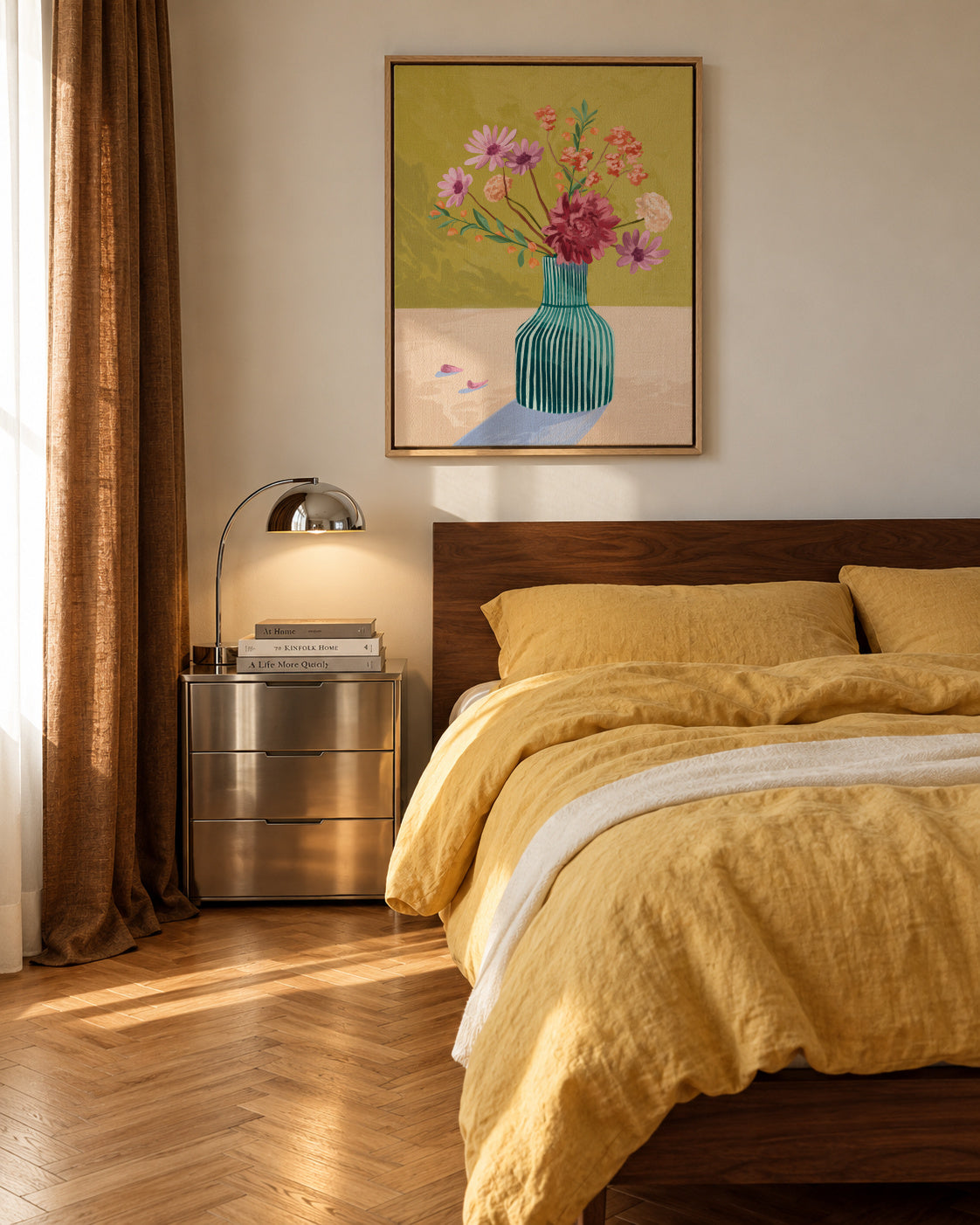 Wildflowers - Framed canvas in an interior