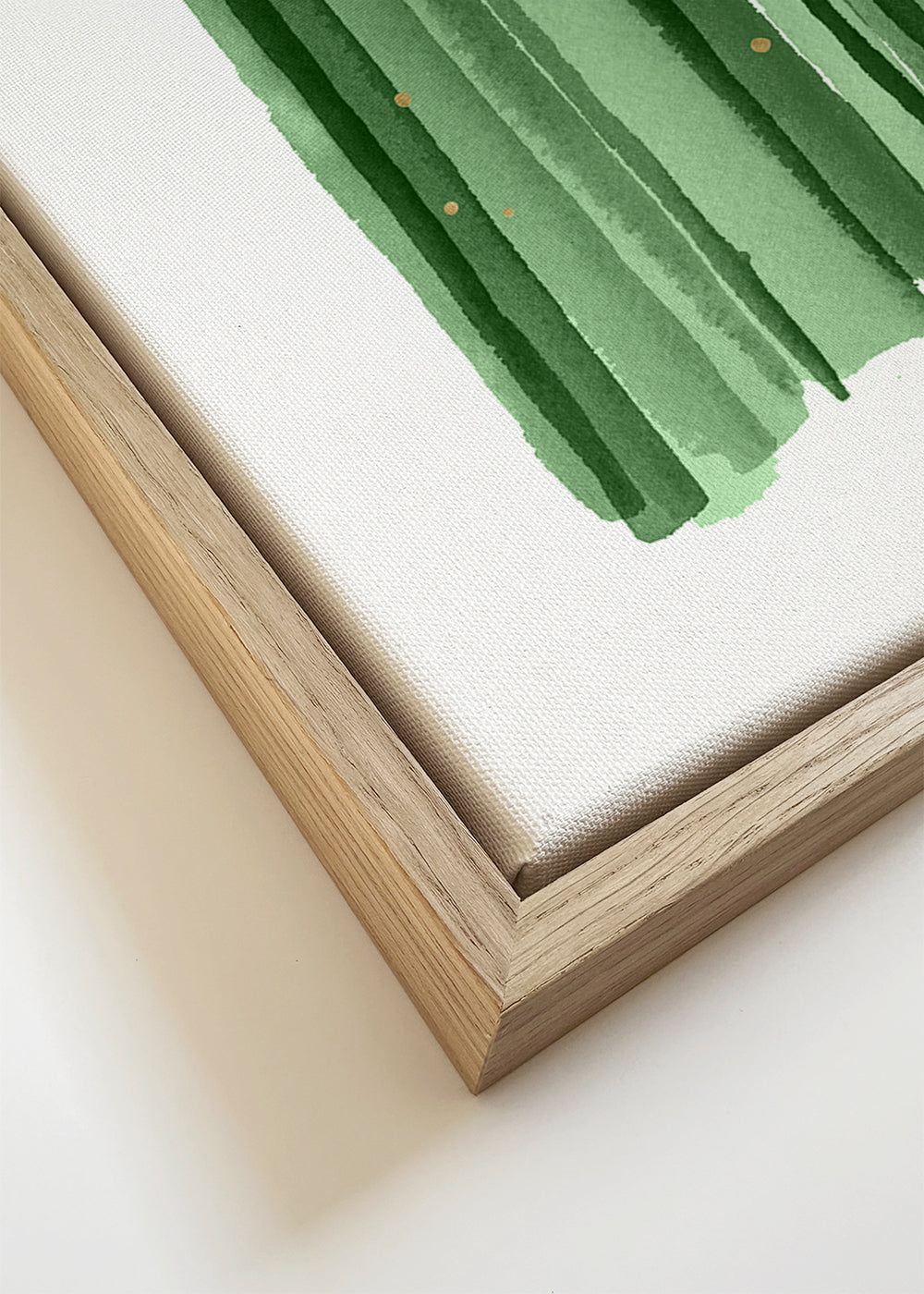 Botanische poster met verticale groene penseelstreken