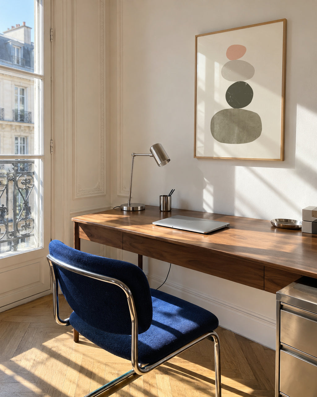 Pebbles N1 - Framed poster in an interior