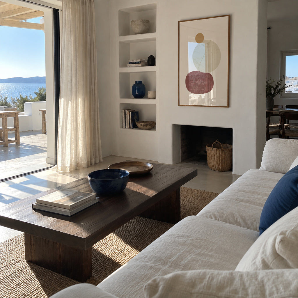 Pebbles N3 - Framed poster in an interior