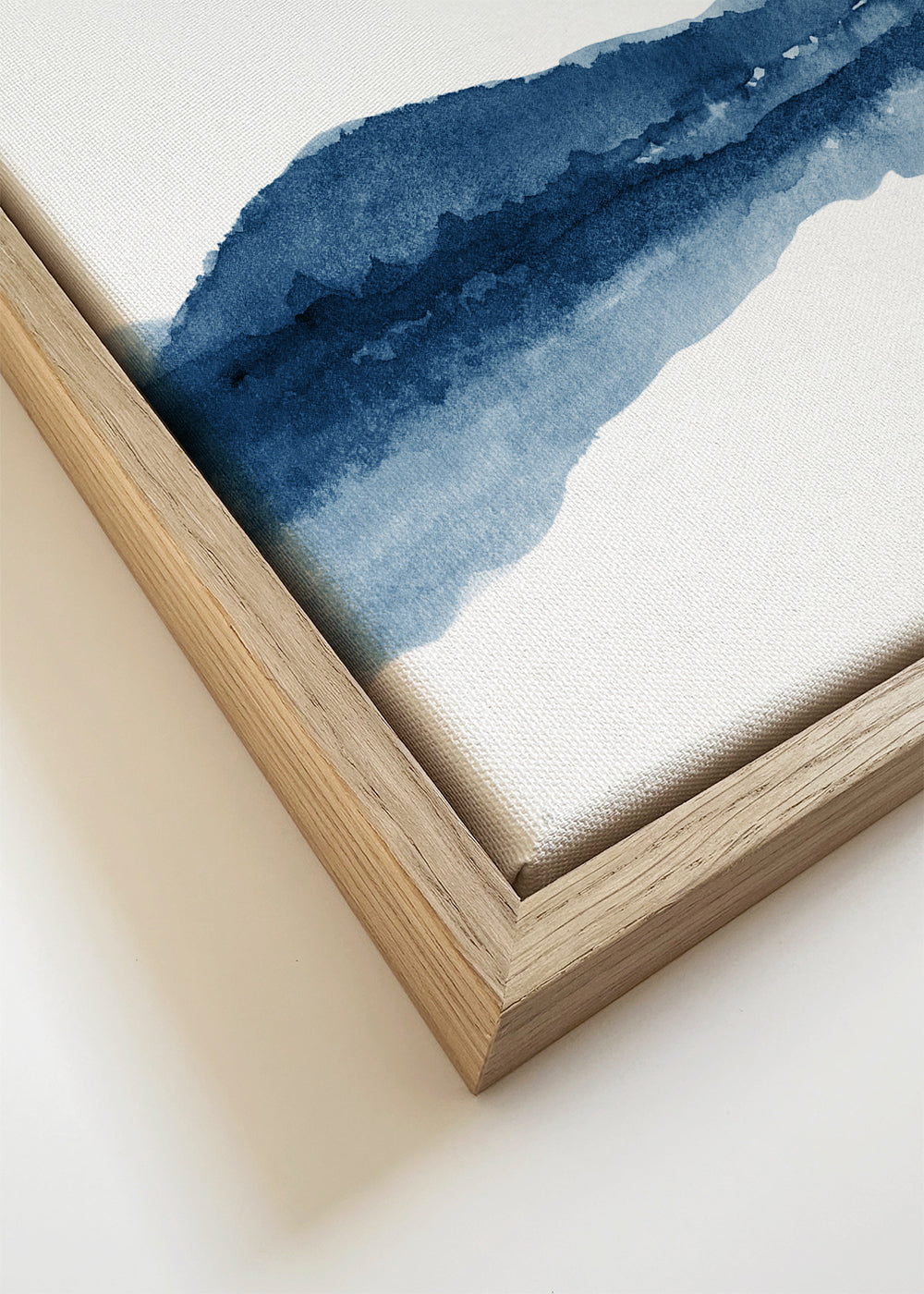 Aquarel berglandschap met spiegelend meer
