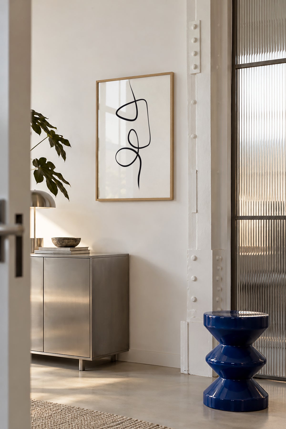 Ink Lines 2 - Framed poster in an interior
