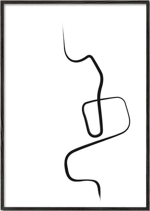 Minimalistisch werk zwarte lijn