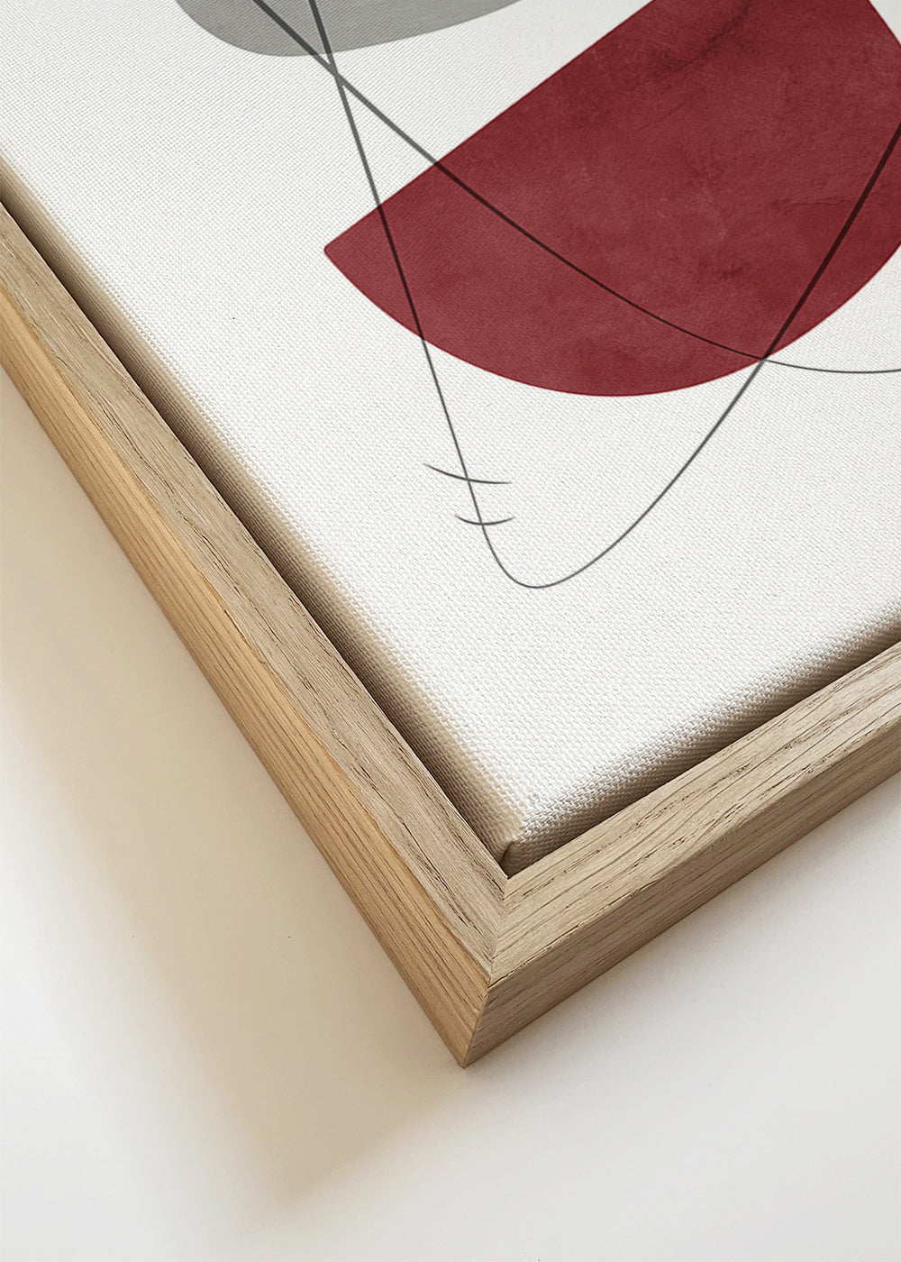 Abstract kunst met organische vormen en lineair gebaar