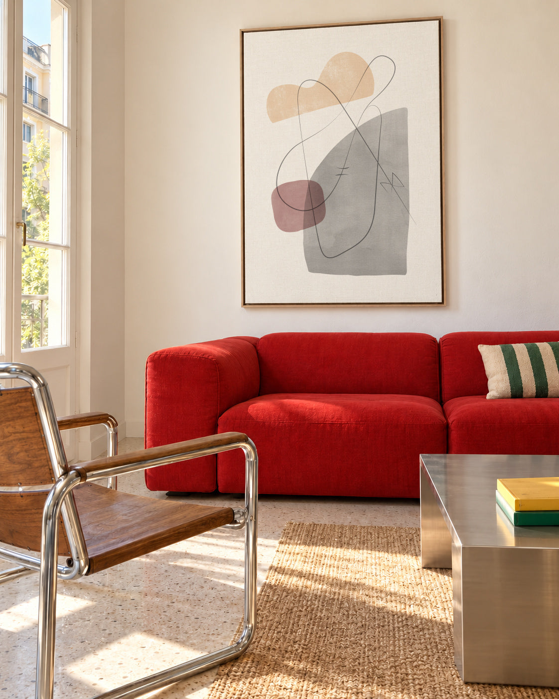 Abstract N 23 - Framed canvas in an interior