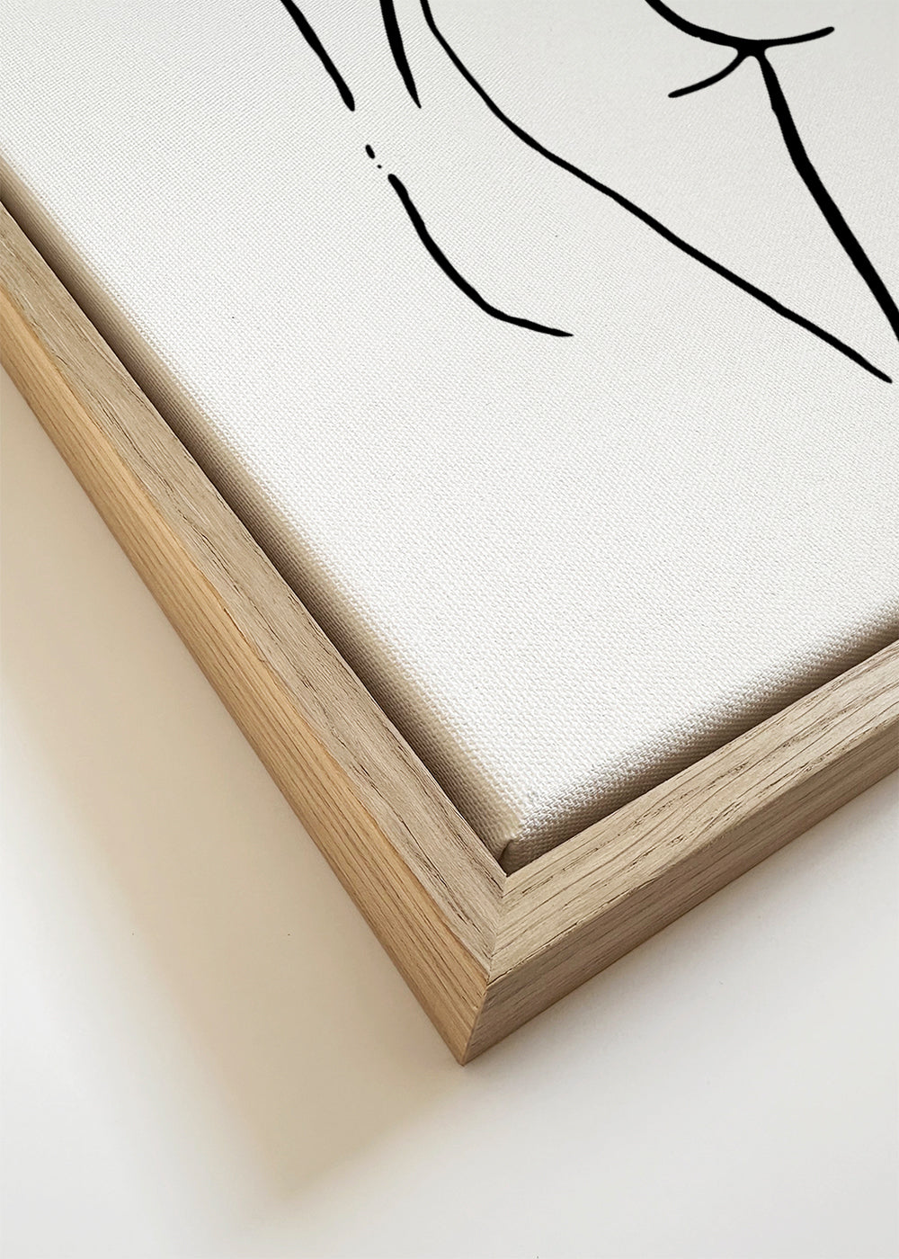Minimalistische lijnillustratie van een rug