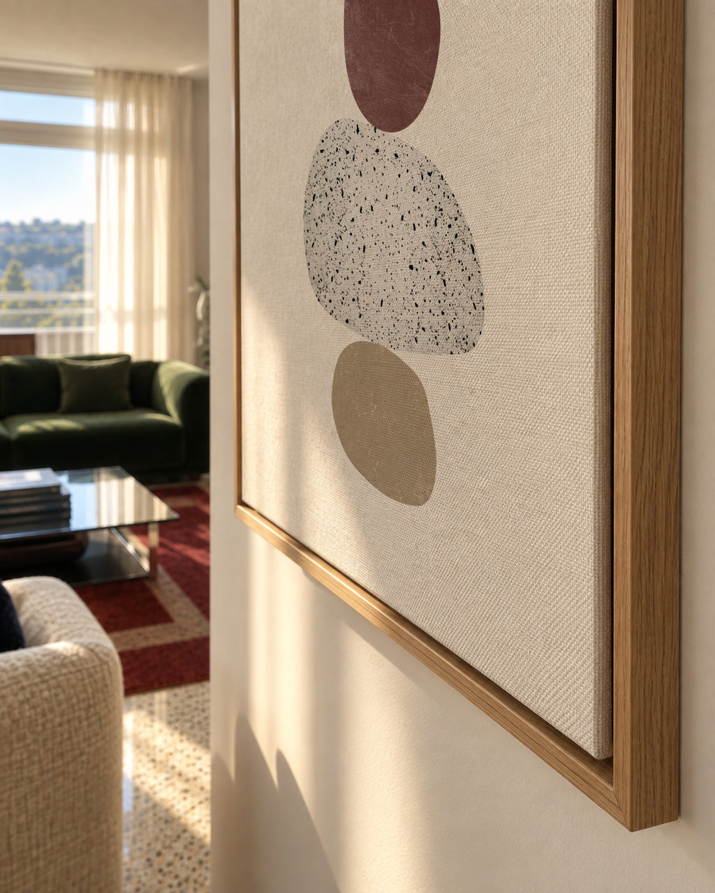 Pebbles N 6 - Framed canvas detail
