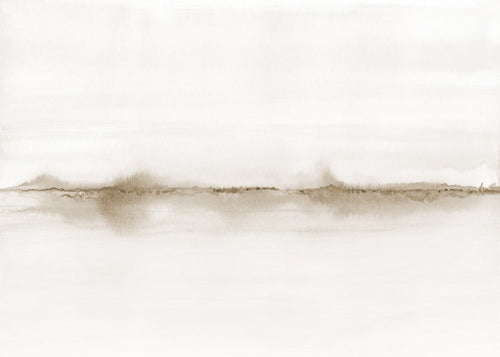 Abstracte horizon aquarel