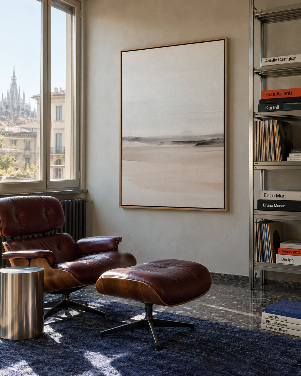 Watercolor Landscape N 19 - Framed canvas in an interior