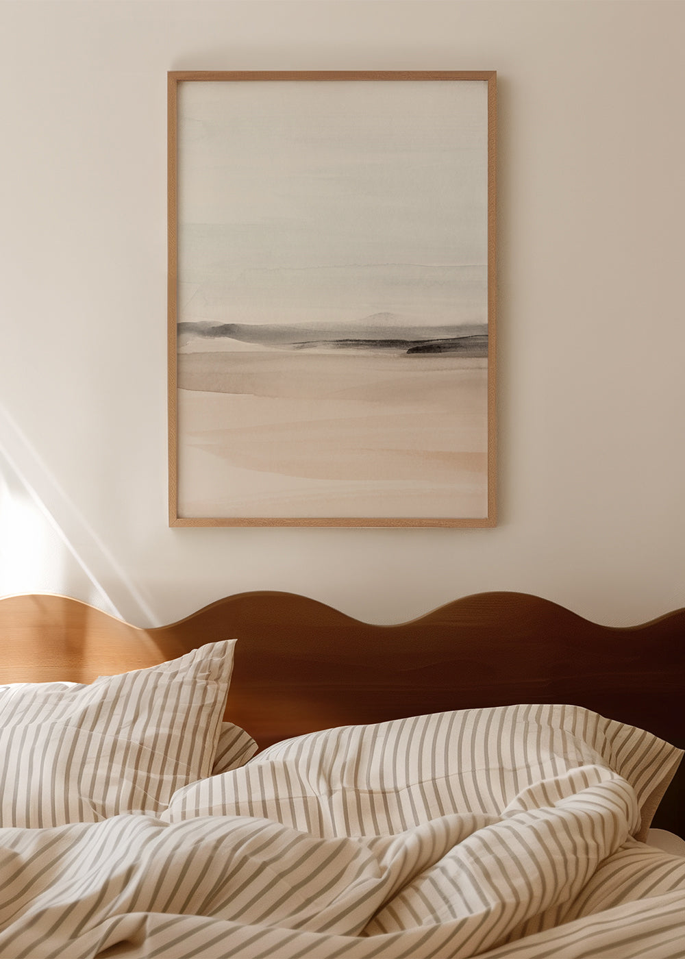 Aquarel landschap minimalistisch
