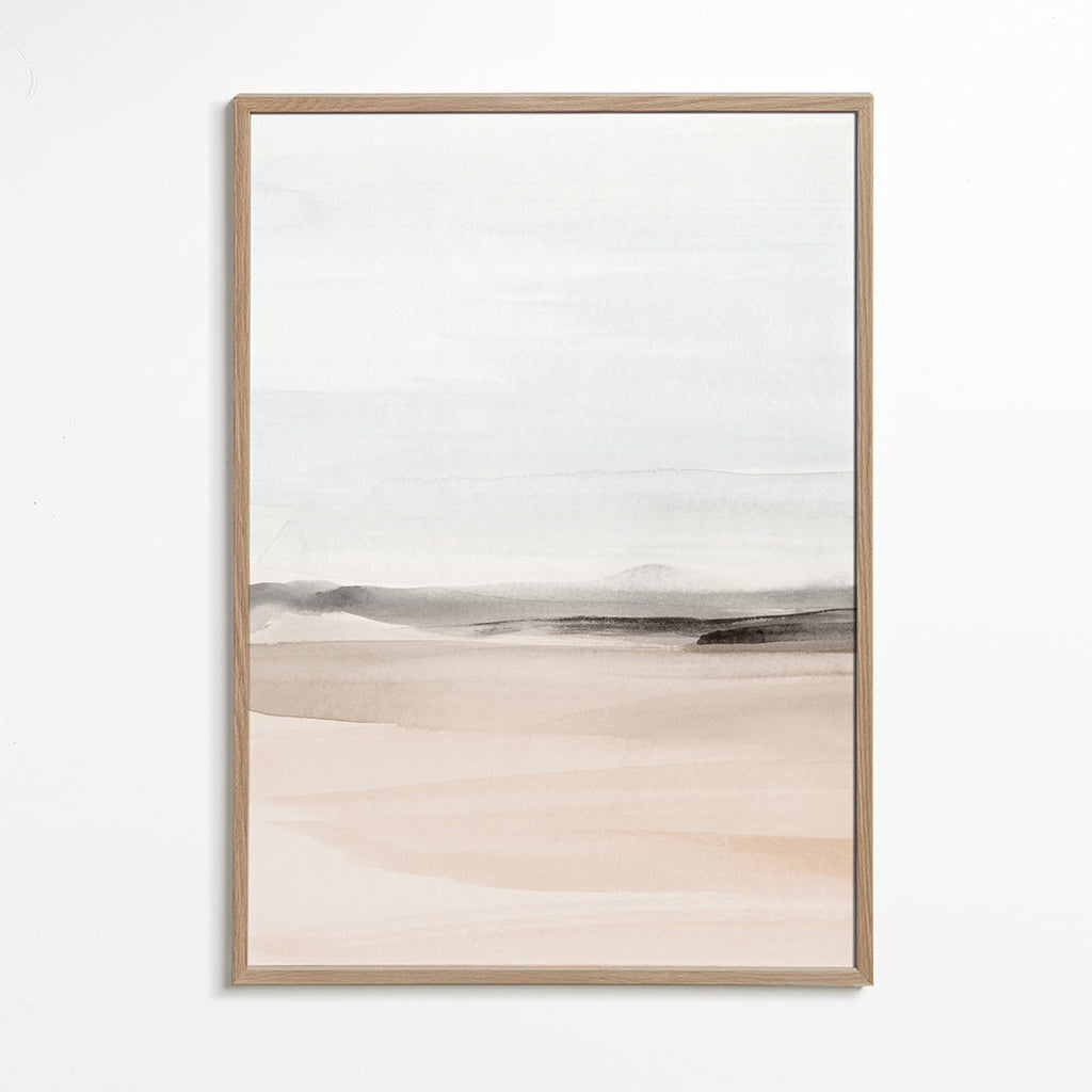 Aquarel landschap minimalistisch