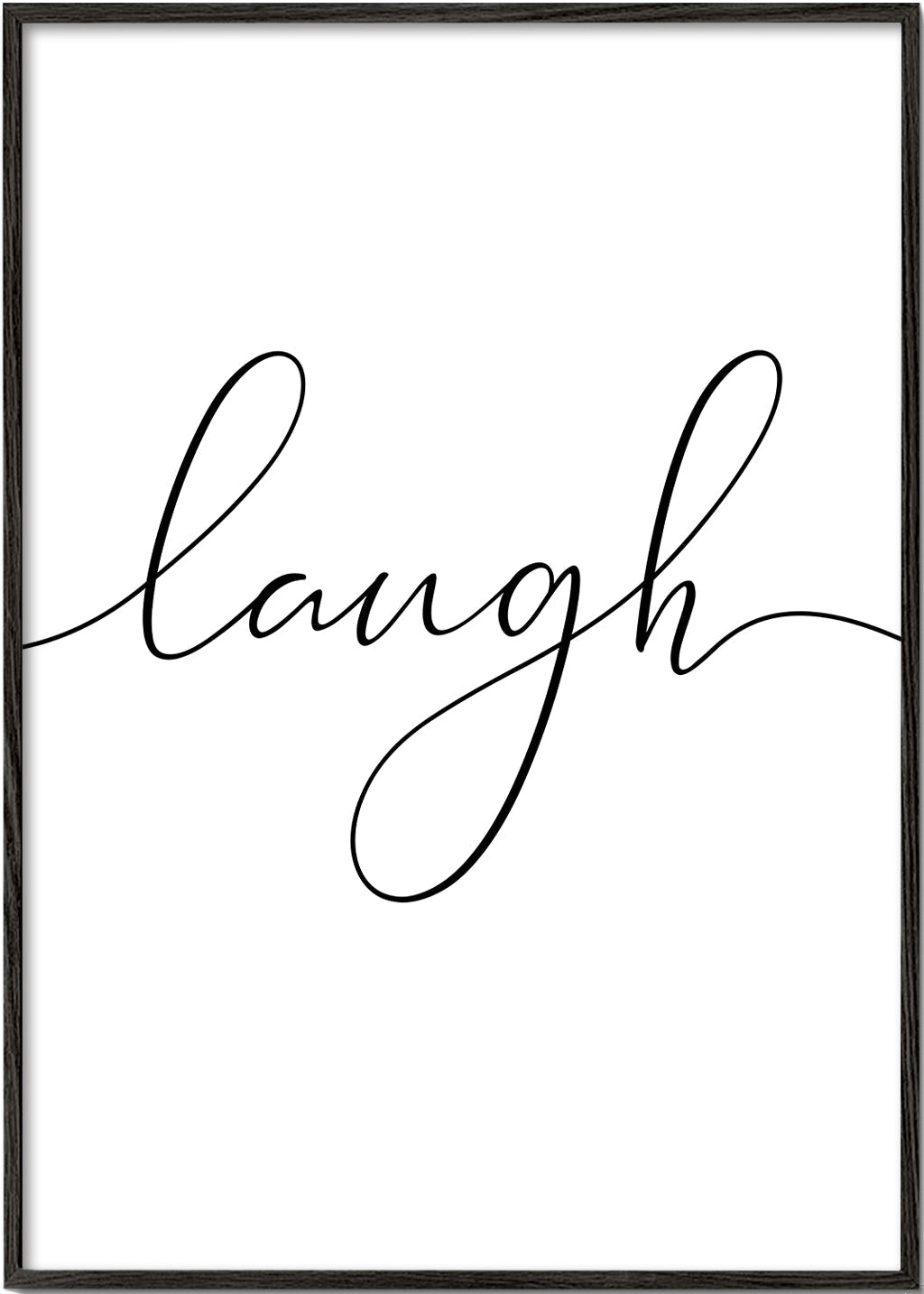 Minimalistische typografie 'laugh'