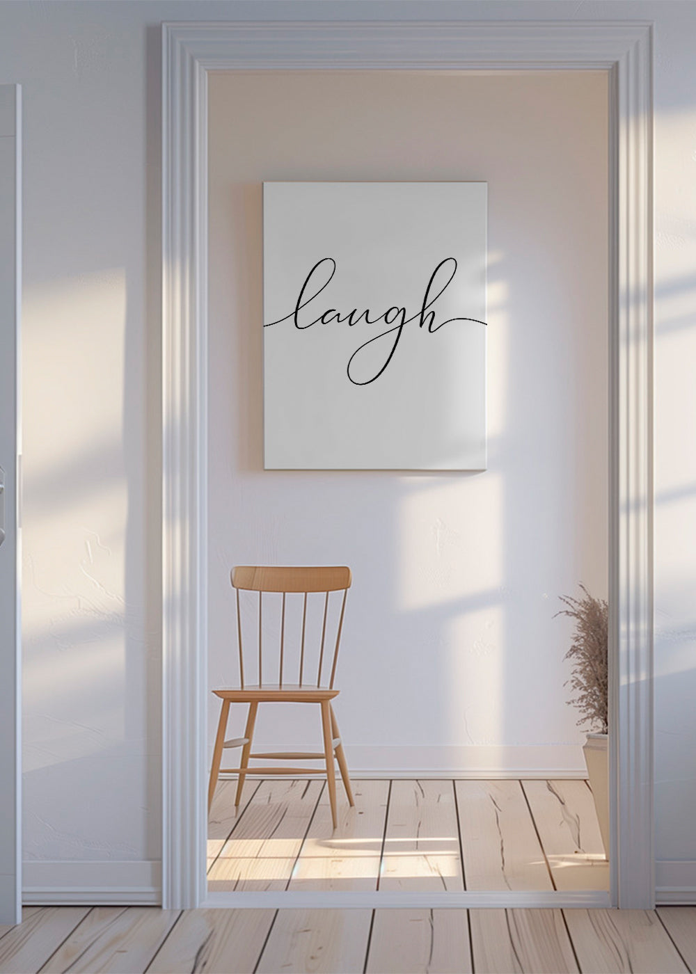 Minimalistische typografie 'laugh'