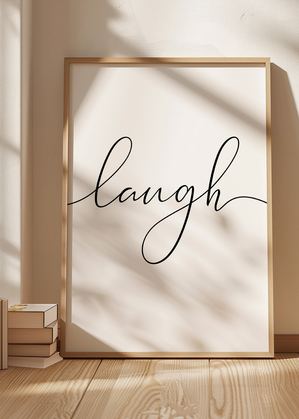 Minimalistische typografie 'laugh'