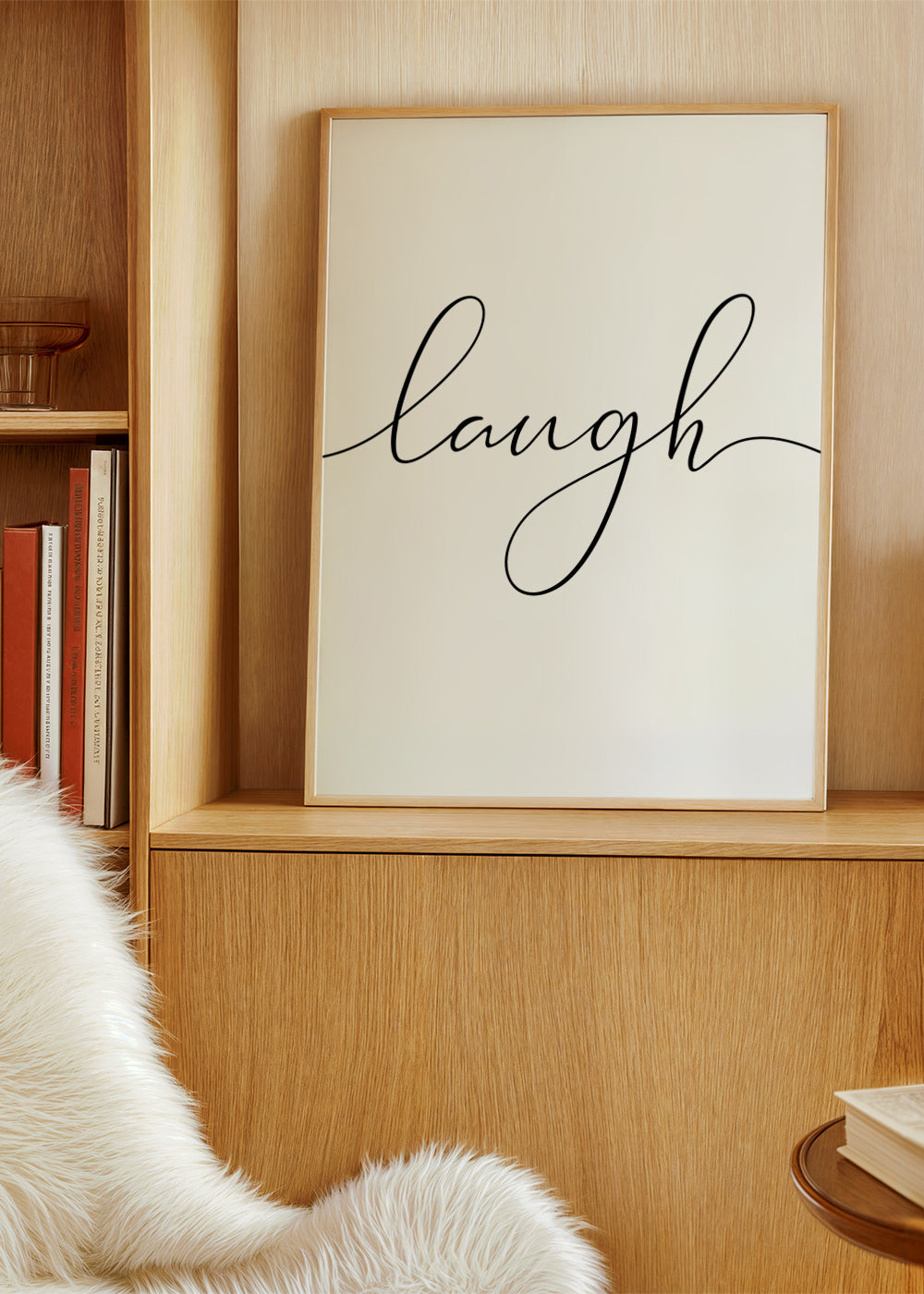Minimalistische typografie 'laugh'