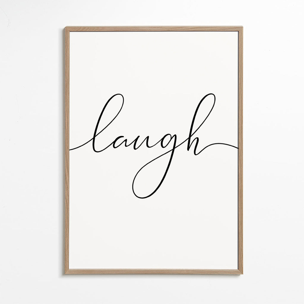 Minimalistische typografie 'laugh'