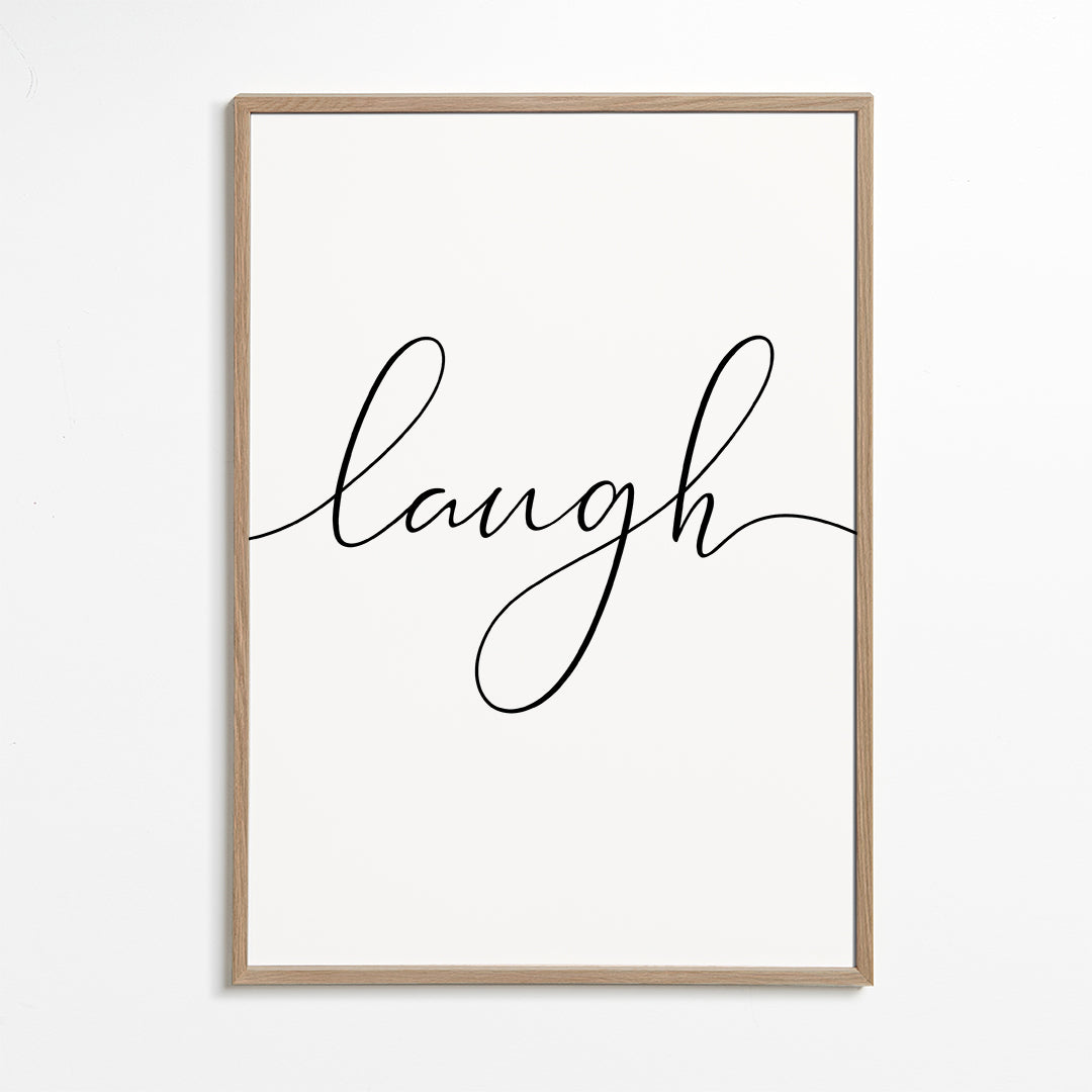 Minimalistische typografie 'laugh'