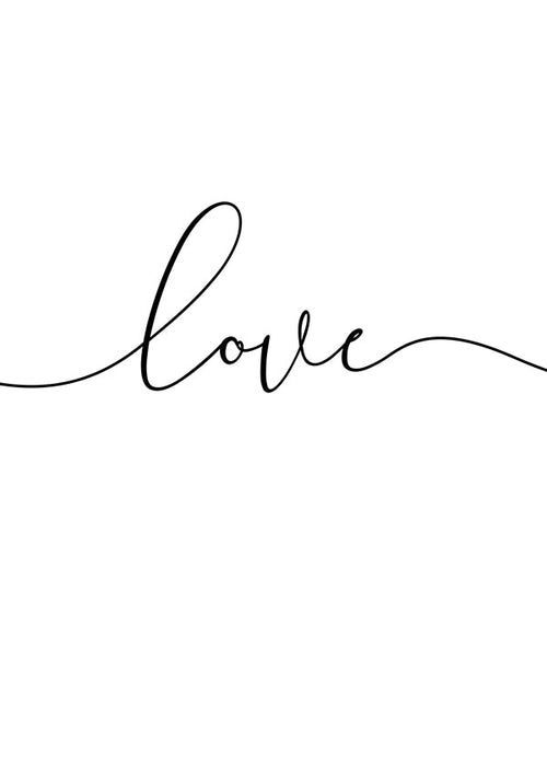 Minimalistisch design Love kalligrafie