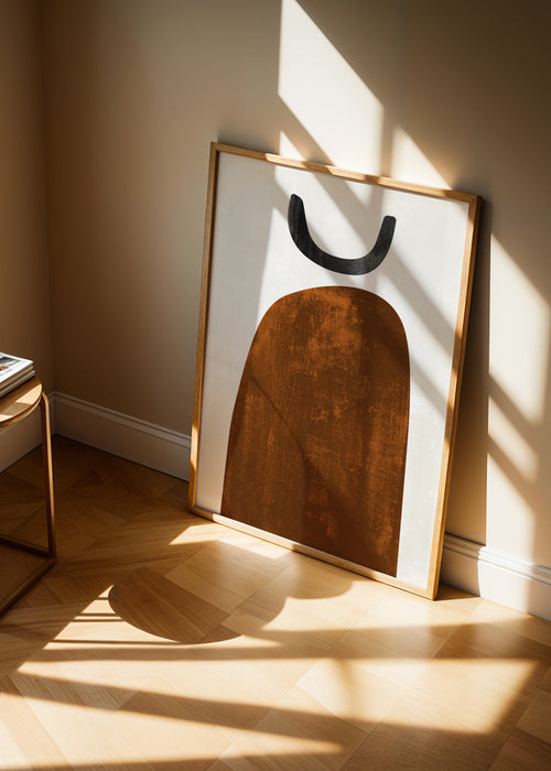 Abstract N 31 - Rusted - Framed poster in an interior